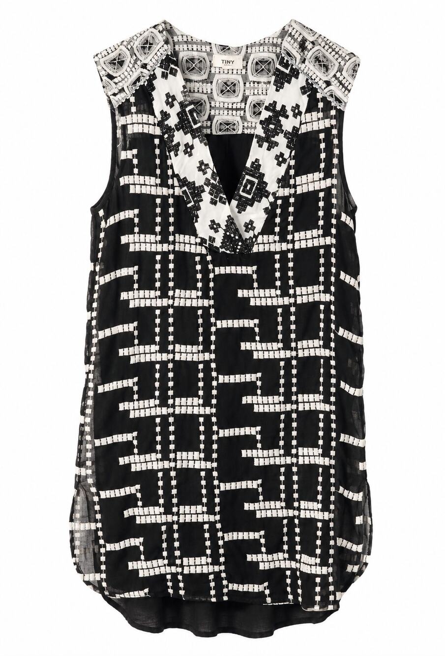 Anthropologie Tiny Chaparral Embroidered Tunic Tank Top Women's Boho Hi-Lo, XS